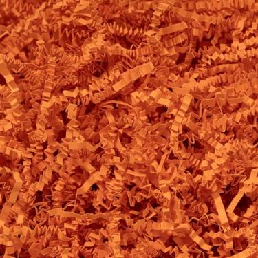 Imagem de Mefleet Papel cortado enrugado de 0,2 kg, papel ralado laranja enrugado para caixa de presente - enchimento de saco de cesta de presente - enchimento de almofada de grama para Páscoa, dia das mães,