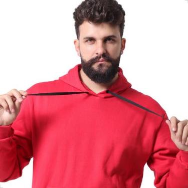 Imagem de Conjunto Blusa e Calça Moletom Masculino Canguru Adulto Frio Algodão T