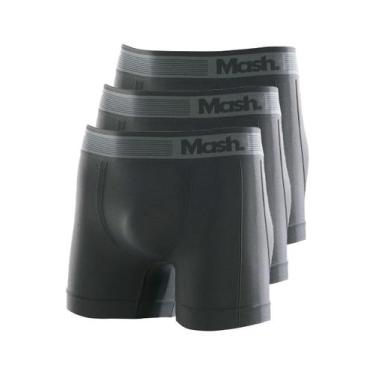 Imagem de Kit com 3 Cuecas Boxer Mash 710.01, Cinza, GG
