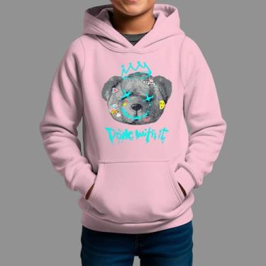 Imagem de Moletom Canguru Infanto Juvenil Algodão Moda De Rua Inverno Blusa De F