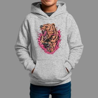 Imagem de Moletom Canguru Infanto Juvenil Algodão Casual Moda De Rua Tecido Maci