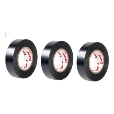 Imagem de Kit 03 Fita Isolante Profissional Cortag 18mm X 20m