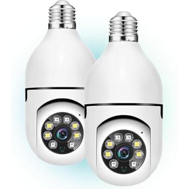 Imagem de Câmera IP Lâmpada Wi-Fi Full HD 360° com Visão Noturna | Monitoramento Inteligente