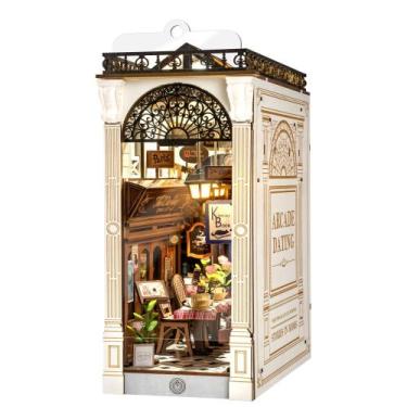 Imagem de Livraria Dollhouse Book Nook ROBOTIME DIY com luz LED para adultos