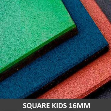 Imagem de Piso De Borracha Square Kids 0,50 x 0,50m 16mm -  Proteção Playgrounds