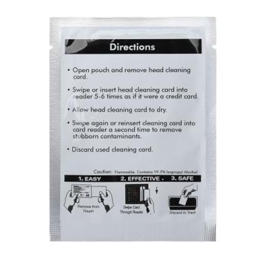 Imagem de Limpador de Leitor de Cartão de Crédito, Terminal de Limpeza, Cartões, Máquinas Atm, Impressoras, 50 Peças