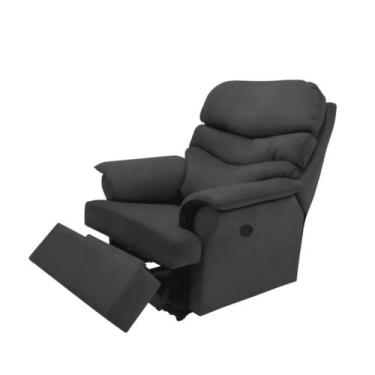 Imagem de Poltrona do Papai Reclinável Elétrica Confortável Suede Diversas Cores