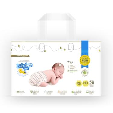 Imagem de FRALDA DERMOPROTETORA BABY BEE FREE MEGA TAMANHO RN de 1,7-3kg, 20 unidades