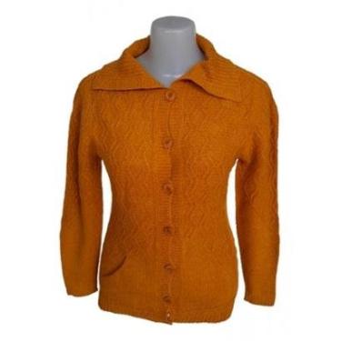 Imagem de Suéter Blusa De Frio Tricot Mousse Premium Bolso Botão Linda-Feminino