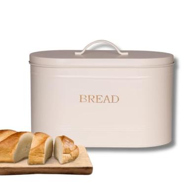 Imagem de Porta Mantimentos Retangular Pão Bread Tampa Aço Galvanizado 34x18cm Organização Cozinha Premium