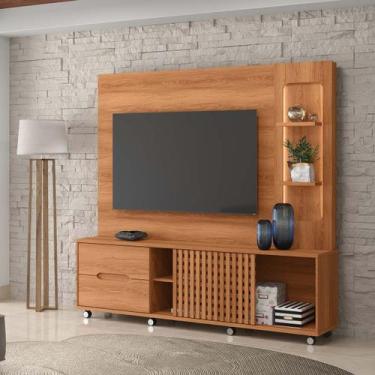 Imagem de Estante Home para TV até 70 Polegadas 1 Porta Correr 2 Gavetas e Rodíz