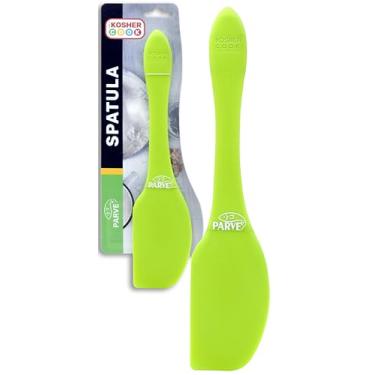 Imagem de Espátula de silicone Parve Green – silicone resistente e de para cozinhar e assar – cabo ergonômico e aderência confortável – utensílios de cozinha codificados por cores da Kosher Cook