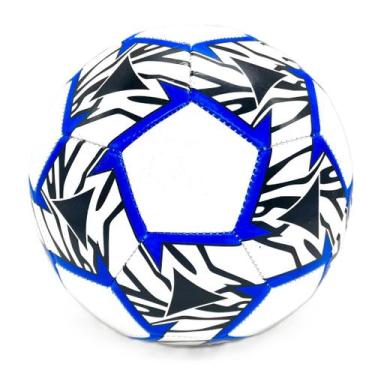 Imagem de Bola de Futebol N5 - Michelon, Branco, Azul, Preto