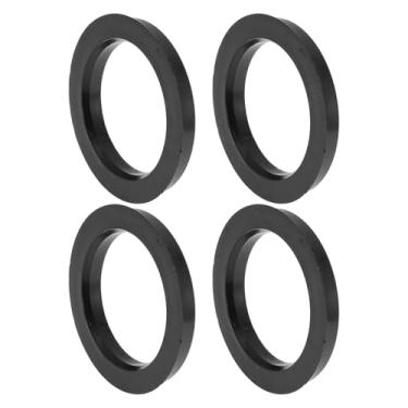Imagem de INFINAUTO Anéis centralizados de cubo de roda de carro de 79,6 mm a 59,1 mm rodas de policarbonato preto eixo central amortecedor Hubrings 4 peças