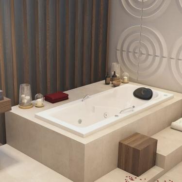 Imagem de Banheira de Hidromassagem Capri Astra em Gel Coat Gran Luxo 170x80x46cm - P4 - 220v - sem Aquecedor