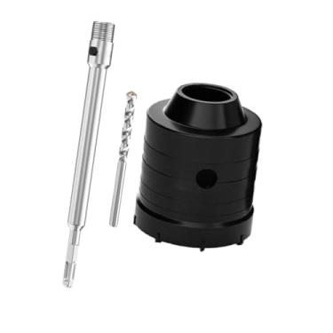 Imagem de Fenteer Abridor de orifícios de concreto, suprimentos de acessórios para abridores de orifícios de cimento, instalação fácil de 40 mm para ar condicionado, com Shankrod Quadrado