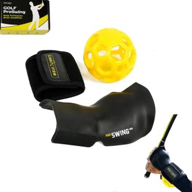 Imagem de Kit de auxílio de treinamento de golfe, treinador de balanço de golfe, kit de auxílio de treinamento de pulso ajustável, treinador portátil com suporte de pulso e ferramenta de alinhamento para