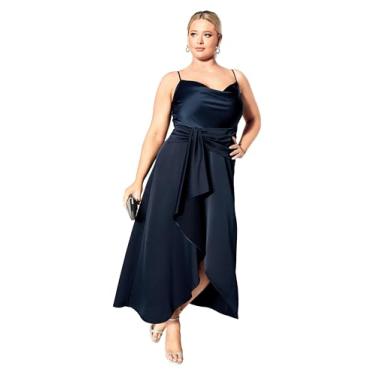 Imagem de City Chic Vestido feminino plus size - Simplicidade, Azul marino, 46