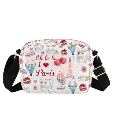 Imagem de Bolsa tiracolo Tower Paris Lover Gift Vacation Travel Gift Cute France Purse Bag Oh La La I Love Paris For Her, Bolsa La La I Love Paris, Tendência