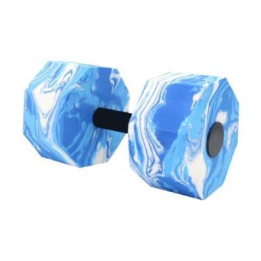 Imagem de oshhni Peso da água para exercícios de piscina Eva exercícios de espuma EVA para água, peso aeróbica, aeróbica aquática, halteres de água para iniciantes, Branco Azulado