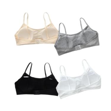 Imagem de Jeserom Sutiã esportivo para meninas grandes sem fio acolchoado leve para iniciantes 10-16 anos, Pacote com 4 - multicolorido, 10-16 Anos