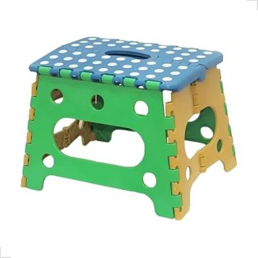 Imagem de Banquinho Banqueta Infantil Retratil Plástica Banco Dobrável Segurança Banheiro Quarto Bebê (Colorido)