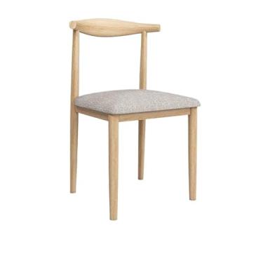 Imagem de Cadeira de jantar ergonômica com acolchoamento confortável e design resistente (cinza [almofada de tecido cinza claro])