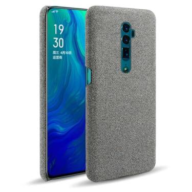 Imagem de Capa para OPPO Reno10x zoom,Capa desenhada em lona,Case Protetora Ultrafina com Empunhadura Macia,Design em Tecido Antichoque e Antiarranhões-Gray