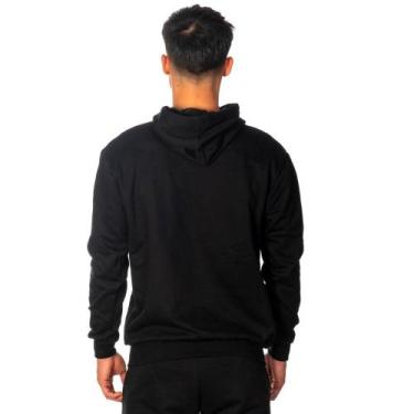 Imagem de Moleton Masculino 100 algodao conforto - GELPasso, Pretacapuz, G