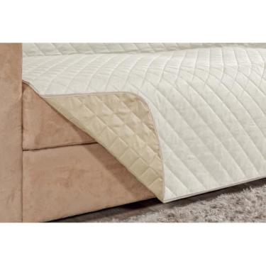 Imagem de Capa Protetor Para Sofá Padrão 3 Lugares Impermeável Dupla Face(PALHA/CAQUI)