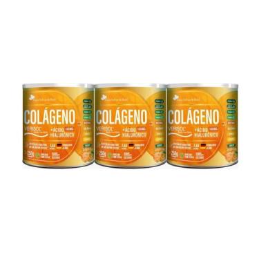 Imagem de Kit 3x Colágeno Ácido Hialurônico suplemento em pó sabor tangerina 250