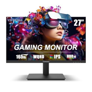 Imagem de Viewedge Monitor de jogos de 27 polegadas com painel IPS 165Hz/144hz | Monitor de jogos 1440p com HDR 10, 1ms, 120% sRGB | Filtro Bluelight, montagem VESA na parede e porta 2HDMI e 1DP