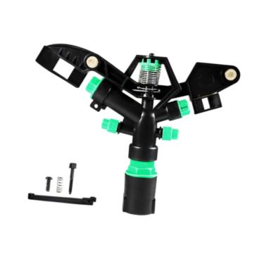 Imagem de WeiLaiKeQi Irrigador de gramado com 4 bicos, automático, 1 polegada, irrigação de terras agrícolas para estufa, pátio externo