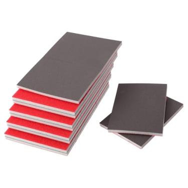 Imagem de TUCKBOLD 20 peças de esponja de lixa fina P1200 de 3,94 x 2,95 polegadas laváveis para paredes de gesso de madeira de metal, pintura automotiva, plástico, faça você mesmo, 0,5 polegadas