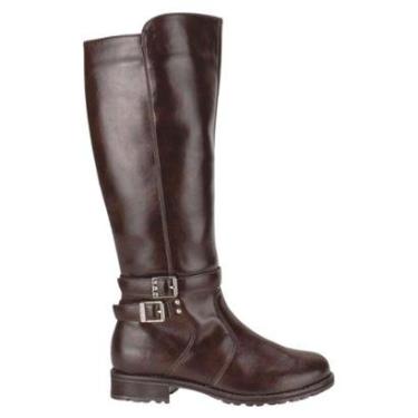 Imagem de Bota Cano Alto Feminino Mooncity 72128 Marrom-Feminino