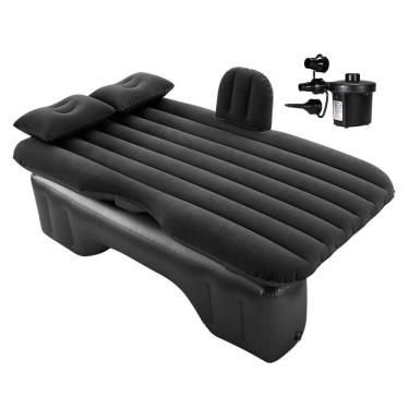 Imagem de Colchão Cama Inflável Para Carro Com Bomba Elétrica 12v Vg Plus Preto