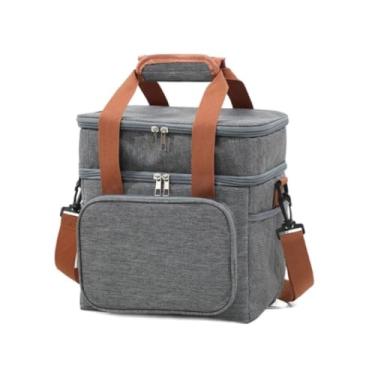 Imagem de Bolsa Térmica De Duas Camadas De Grande Capacidade Adequada Para Piquenique MING(cinza)