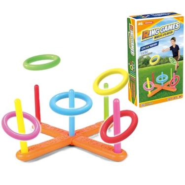 Imagem de MIDOCCHIO Jogo De Arremesso Argolas Para Crianças Ao Ar Livre, Quintal E Família - Jogos, Brinquedos Esportivos Internos Externos, Praia, Piscina, Presente Aniversário Infantil.