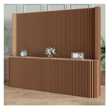 Imagem de Biombos e Divisórias Divisória De Ambiente Retrátil Dobrável Com Prateleira, Divisória De Parede Portátil De 150-240 Cm De Altura, Divisória De Privacidade Moderna Para Decoração De Arte Em Home Offic