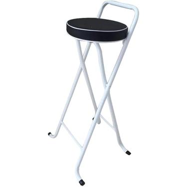 Imagem de Banco De Bar Dobrável Cadeira De Bar Simples Cadeira Alta Cadeira Dobrável Cadeira De Jantar Poltrona Portátil Cadeira Adulta Grossa Casa - Altura Do Assento 65/75 Cm, C, 45 * 36 * 75cm