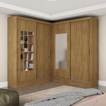 Imagem de Carioca Móveis - Closet Casal Duplo Belém 4 Portas com Espelho 4 Gavetas Carioca Móveis