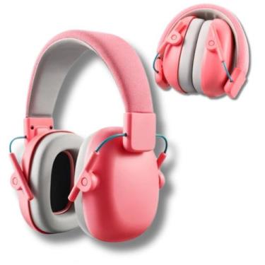 Imagem de Fone Abafador de Ruído Som Infantil Criança Autista Rosa - Friburgo Co