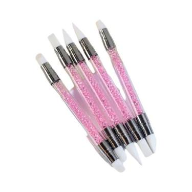 Imagem de Conjunto De Pincéis Ultrafinos Rosa Para Arte Em Unhas Francesas, 5 Pe