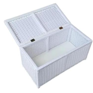 Imagem de Baú Roupeiro Organizador em Fibra Sintética – Para Roupa Suja e Brinquedos 60x30x30 cm(Branco)