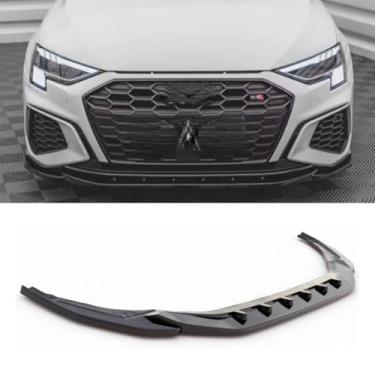 Imagem de Parte de modificação do difusor de lábio do spoiler do para-choque dianteiro do carro para A3 S3 2021-2024 capa protetora de para-choque acessórios de carro (1 peça)