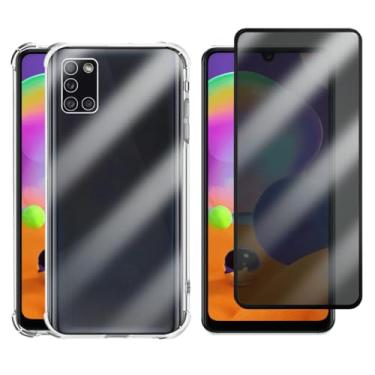 Imagem de Kit Capinha Anti Shock e Película Privacidade 3D Anti-Spy Compatível Samsung Galaxy A31