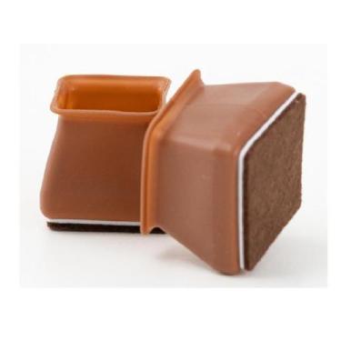 Imagem de Kit 24 Capas Quadrada De Silicone Feltro Cadeira Mesa - Geoprotector