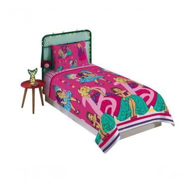 Imagem de Jogo de Cama Infantil Barbie Reinos Mágicos Solteiro 2Pçs Rosa