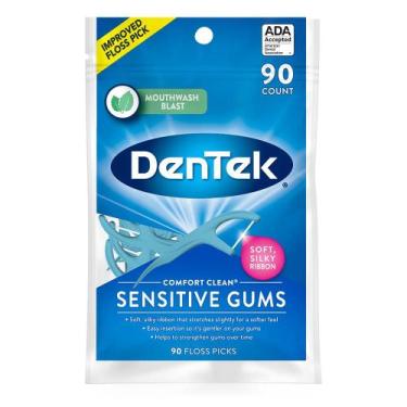 Imagem de Fio Dental com Haste DenTek Floss Picks Sensitive Gums 90un