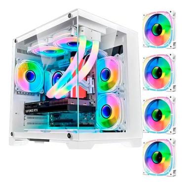 Imagem de Gabinete Gamer Aquario, Hayom, GB1791, Vidro Temperado, 4x Fans RGB, U